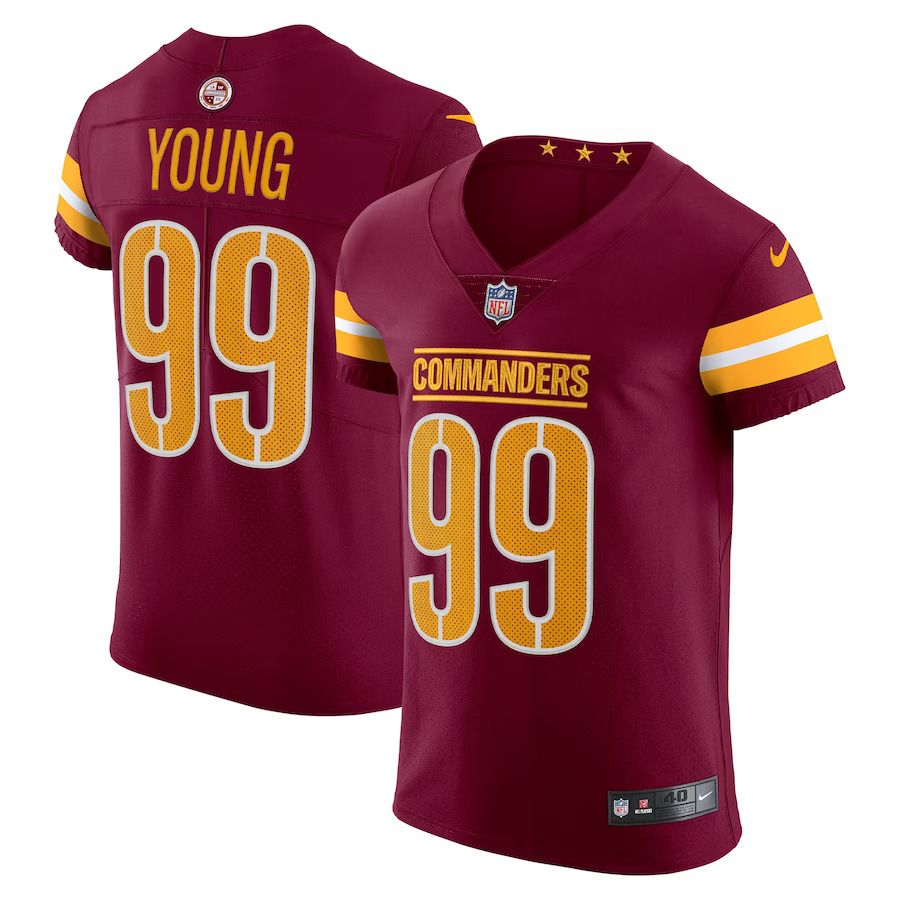 Men Washington Commanders 99 Chase Young Nike Burgundy Vapor Elite NFL Jersey